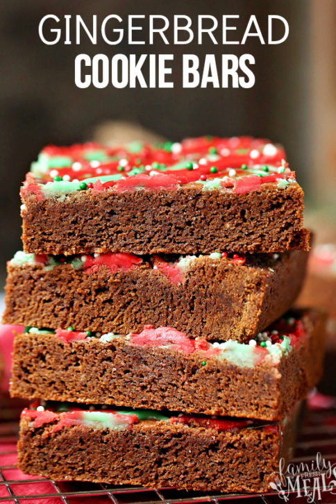 Gingerbread Cookie Bars -Family Fresh Meals