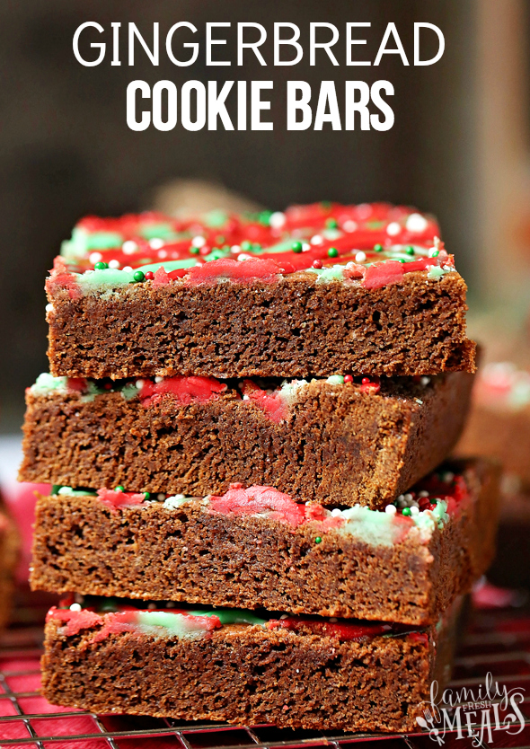 Gingerbread Cookie Bars -Family Fresh Meals