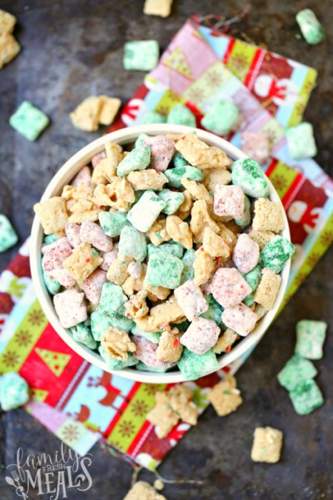 Holiday Muddy Buddies Chex Mix Recipe - Family Fresh Meals