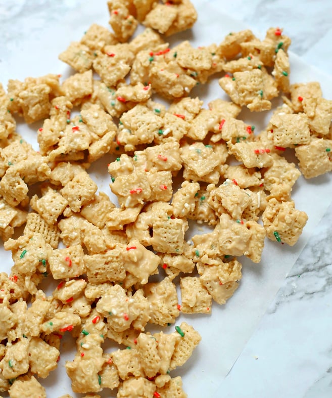 Holiday Muddy Buddies Chex Mix Recipe - Family Fresh Meals