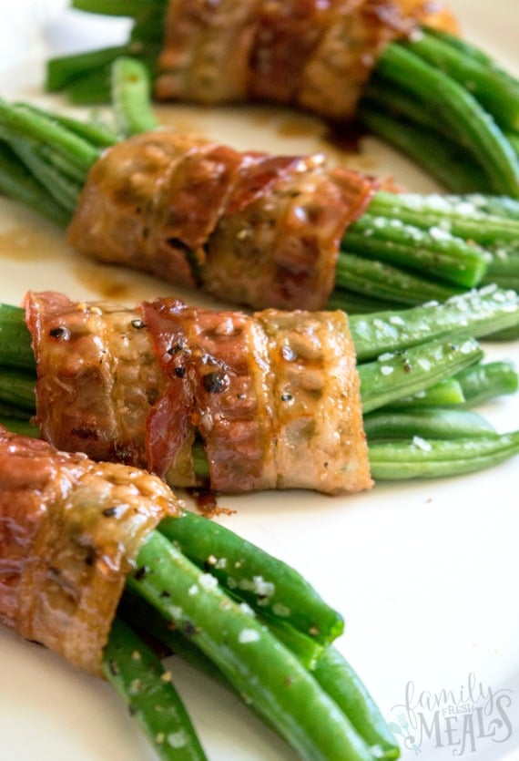 Bacon Wrapped Green Bean Bundles - Family Fresh Meals