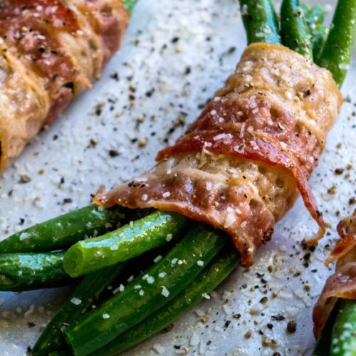 Bacon Wrapped Green Bean Bundles - Family Fresh Meals -