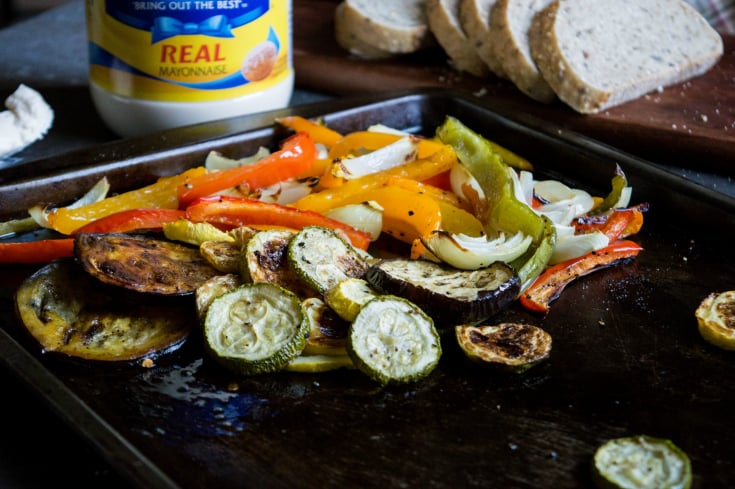 Roasted Vegetable Grilled Cheese