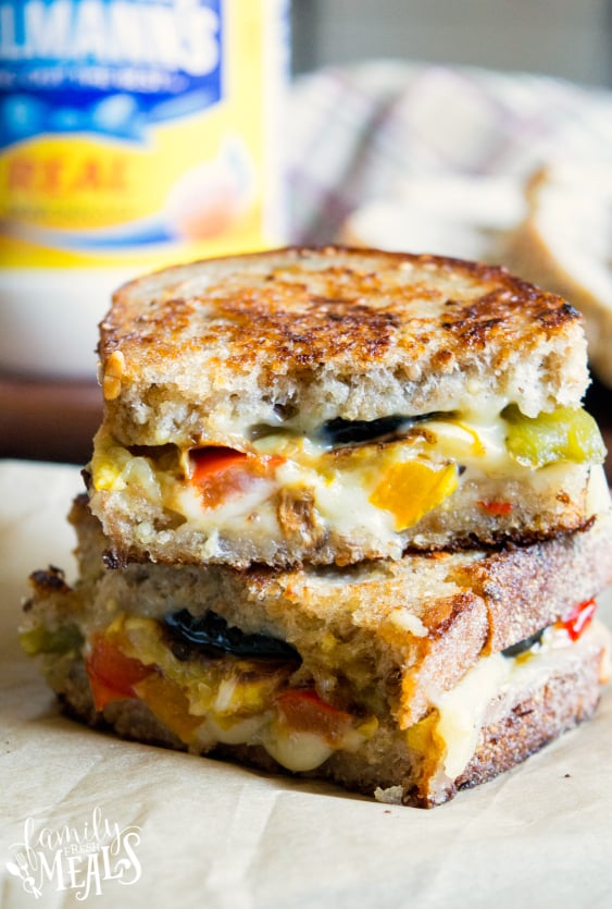 Roasted Vegetable Grilled Cheese - Family Fresh Meals Recipe