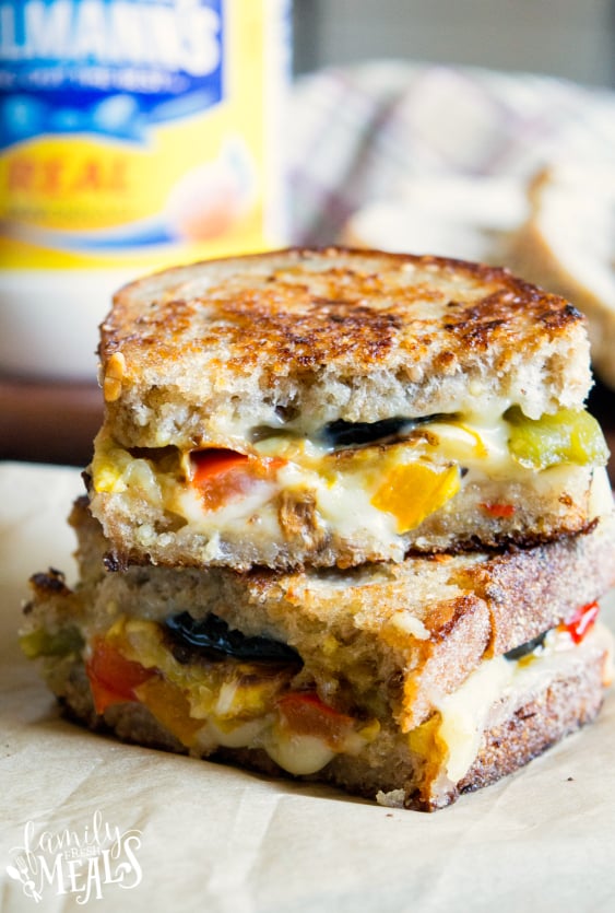 Roasted Vegetable Grilled Cheese