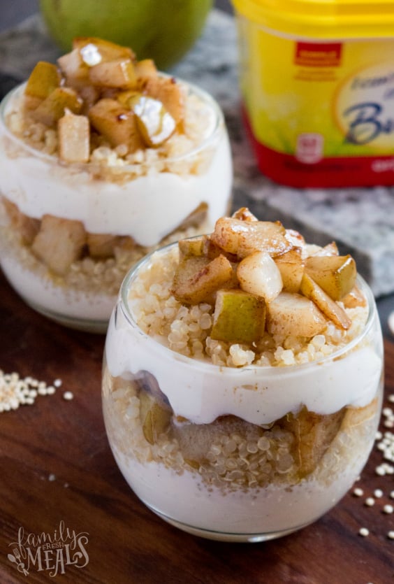 Cinnamon Pear Quinoa Parfaits - Family Fresh Meals Recpie