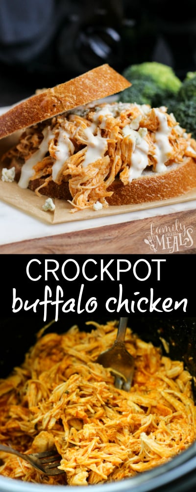 Crockpot Buffalo Chicken Sandwiches - Family Fresh Meals -