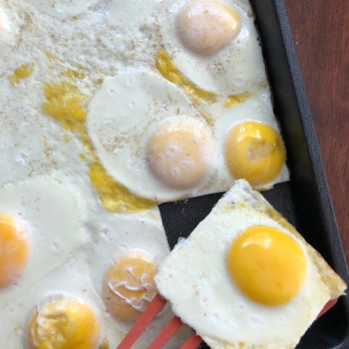 Sheet Pan Eggs - How to Cook 12 Eggs Quickly! - Shaken Together