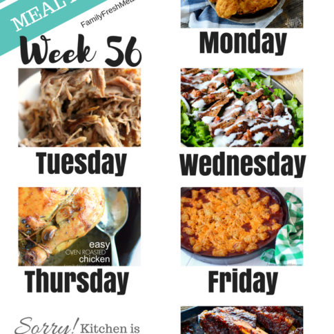 Easy Weekly Meal Plan Week 56 - Family Fresh Meals