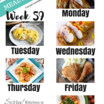 Easy Weekly Meal Plan Week 59