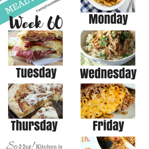 Easy Weekly Meal Plan Week 60 - Family Fresh Meals