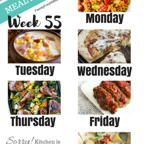 Easy Weekly Meal Plan Week 55 - Family Fresh Meals