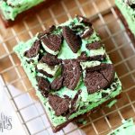 Mint Chocolate Brownies - Brownies on cooling rack