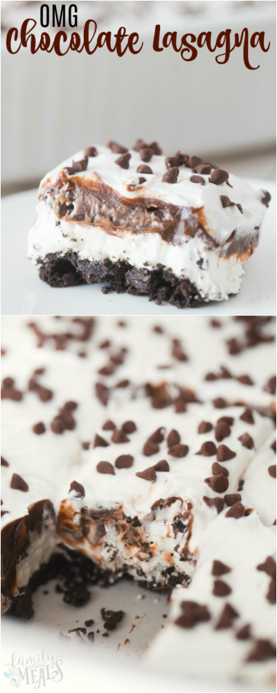 OMG Chocolate Lasagna Dessert - Family Fresh Meals Recipe -