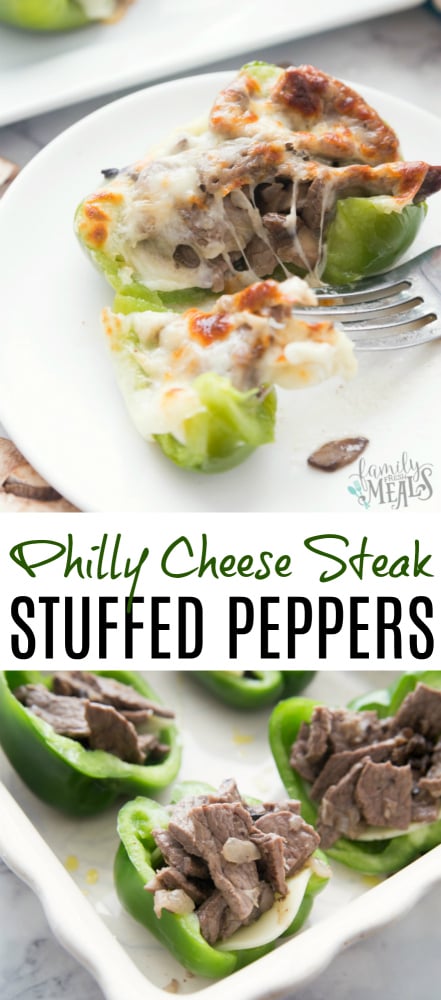 Philly Cheese Steak Stuffed Peppers - Family Fresh Meals