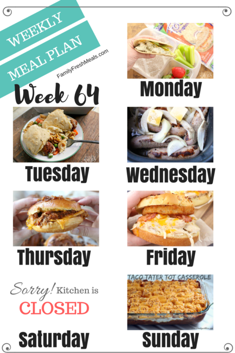 Easy Weekly Meal Plan Week 64 - Family Fresh Meals