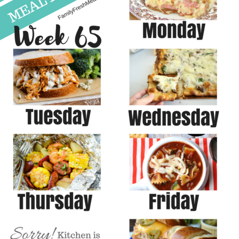 Easy Weekly Meal Plan Week 65 - Family Fresh Meals
