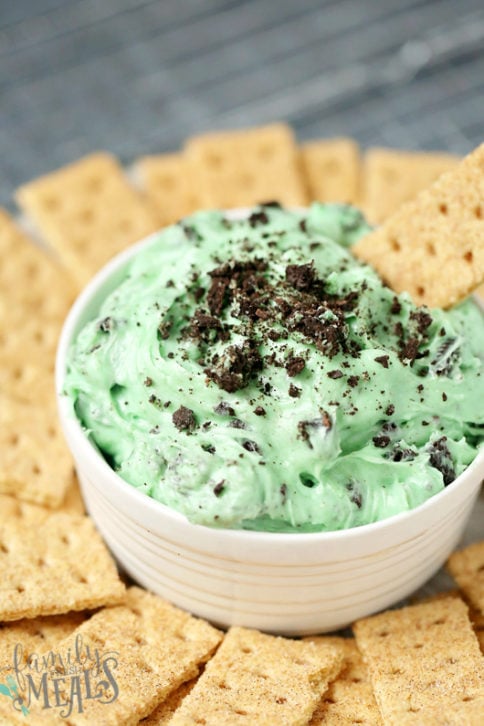 Chocolate Chip Dip Recipe - Served with crackers - Family Fresh Meals