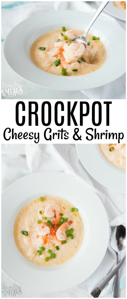 Crockpot Cheesy Grits and Shrimp - Family Fresh Meals recipe 