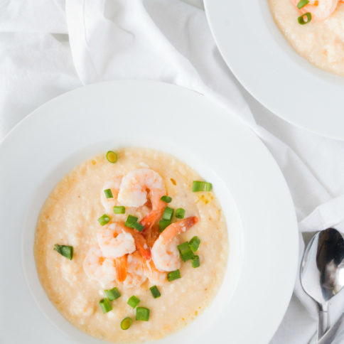 Crockpot Cheesy Grits and Shrimp - Family Fresh Meals recipe