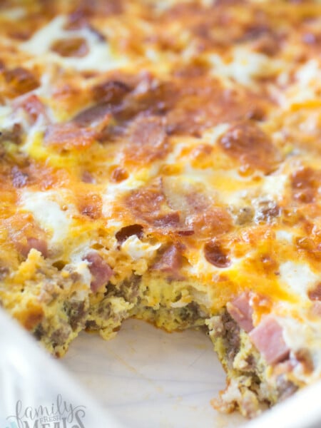 Meat Lovers Baked Omelet Recipe - Family Fresh Meals