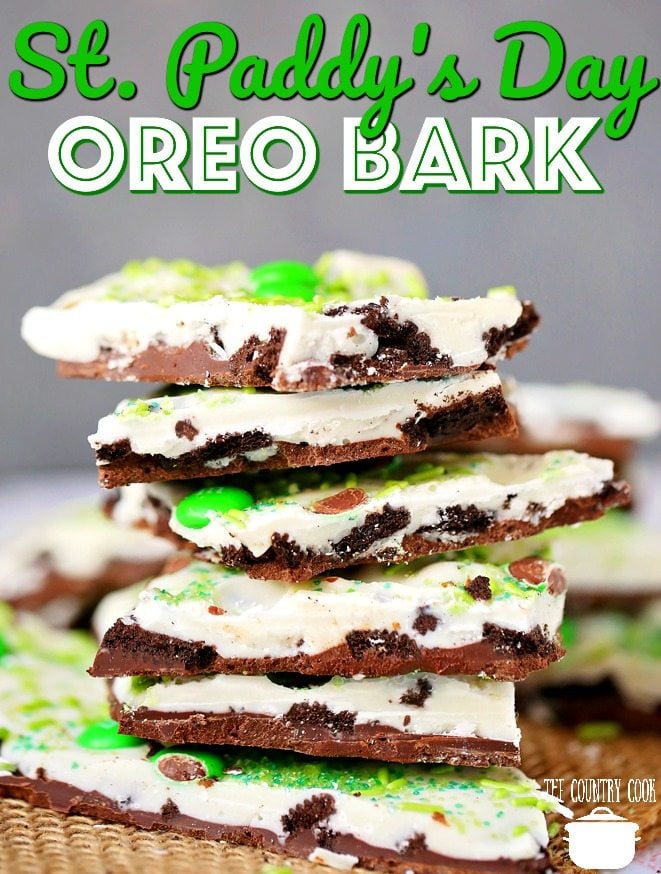 Green Treats For St. Patrick's Day - St. Patrick's Day Oreo Bark