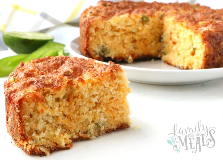 Cheesy Mexican Cornbread Recipe - Slice of corn bread