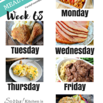 Easy Weekly Meal Plan Week 68