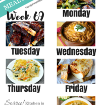 Easy Weekly Meal Plan Week 69