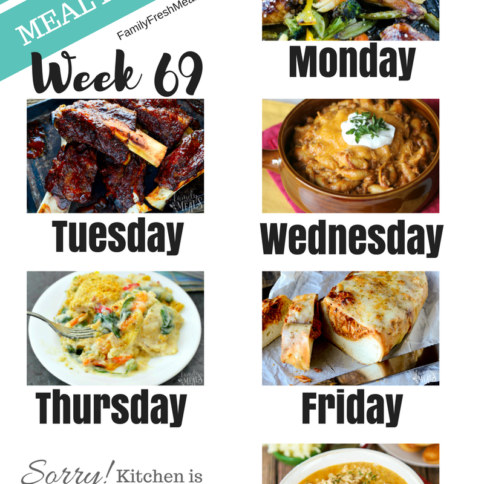 Easy Weekly Meal Plan Week 69 - Family Fresh Meals