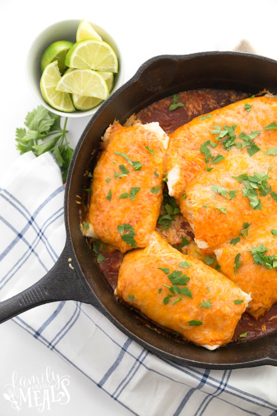 One Pan Smothered Beef Burrito Skillet Recipe - Family Fresh Meals