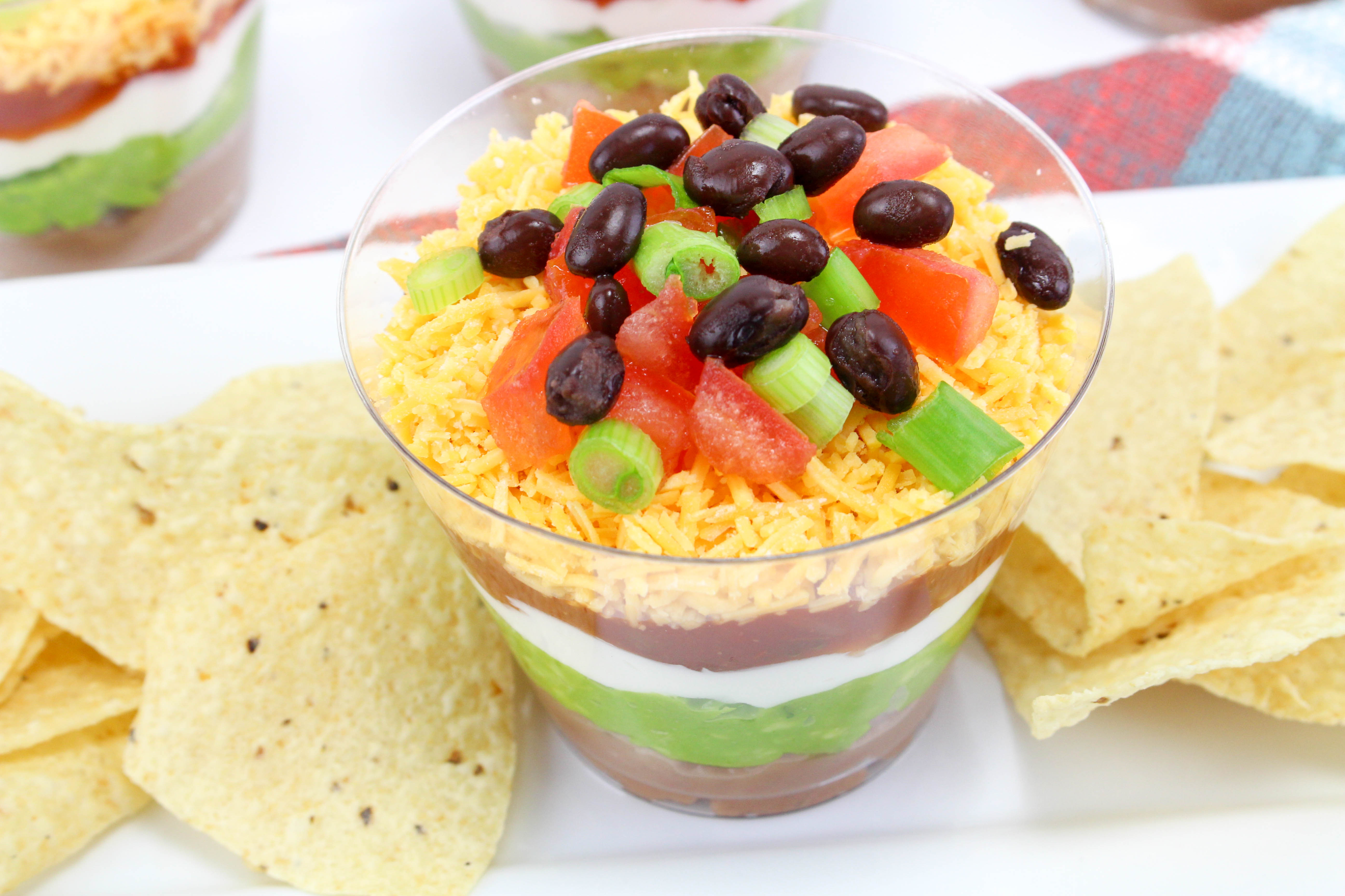 MEXICAN BEAN DIP CUPS