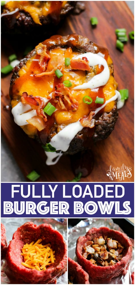 Fully Loaded Burger Bowls - Family Fresh Meals Recipe -