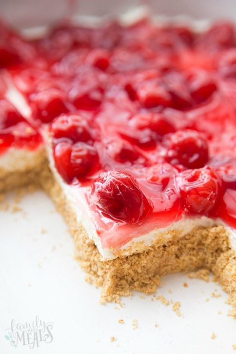 No Bake Cherry Cheesecake Dessert - Family Fresh Meals Recipe