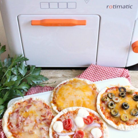 Homemade Flatbread Pizza made with Roti for Kid or Adult Indian Lunches