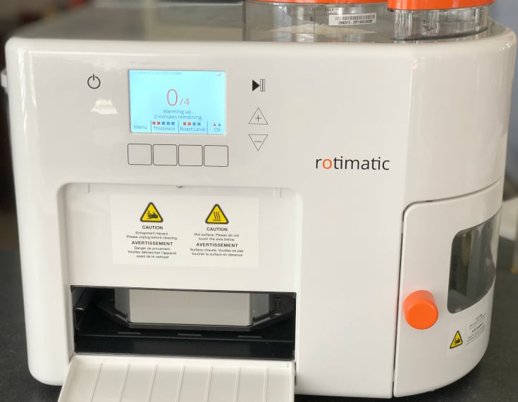 The Rotimatic sitting on the counter - Indian Roti maker