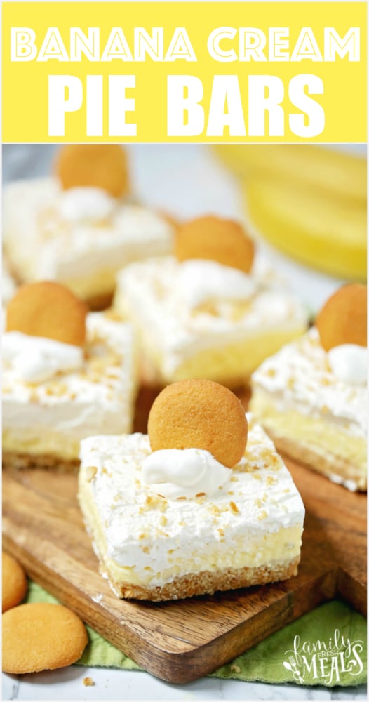 Easy Banana Cream Pie Bars -- Family Fresh Meals Recipe