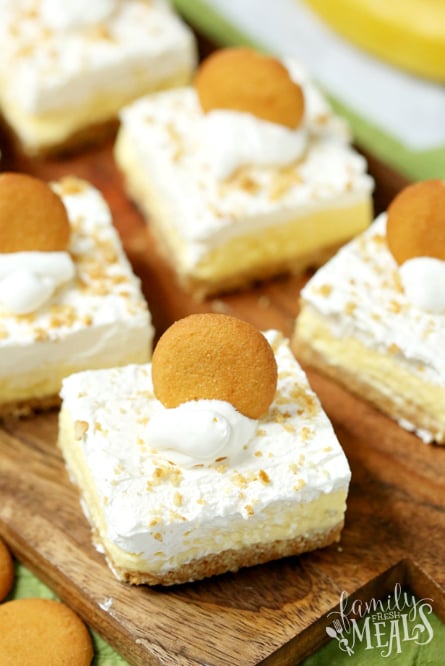 Easy Banana Cream Pie Bars Recipe - Family Fresh Meals