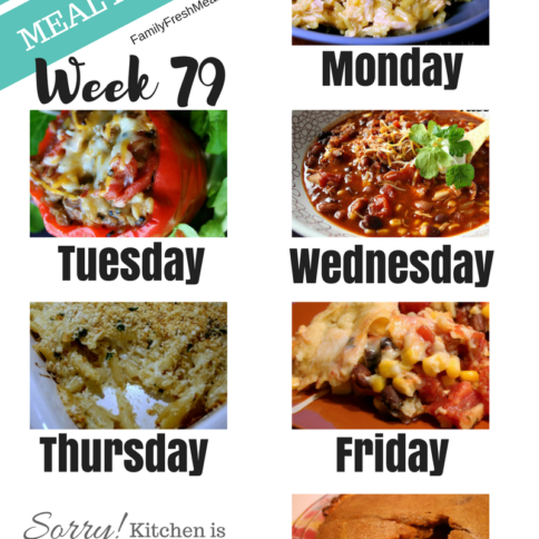 Easy Weekly Meal Plan Week 79