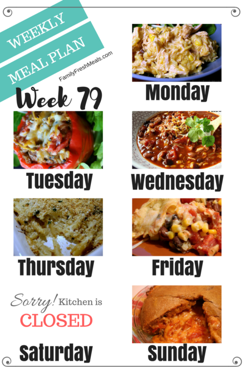 Easy Weekly Meal Plan Week 79