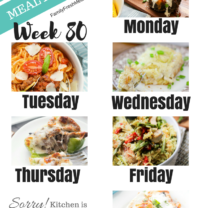 Easy Weekly Meal Plan Week 80