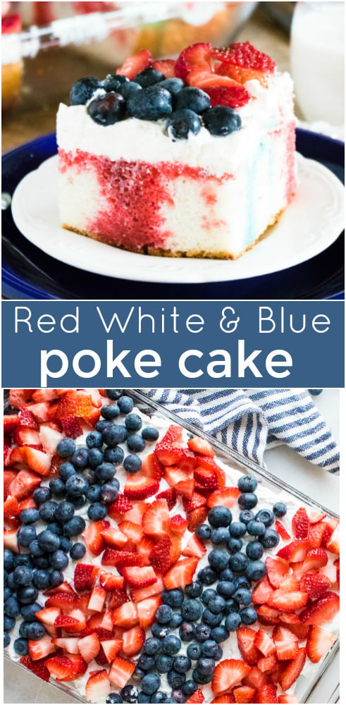 Red White and Blue Poke Cake Recipe - Family Fresh Meals Recipe