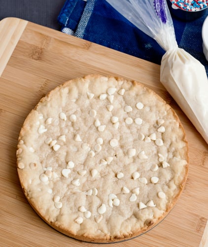 Sugar Cookie Cake - Cooked and out of spring form pan