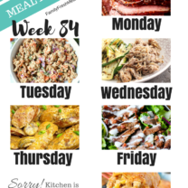 Easy Weekly Meal Plan Week 84