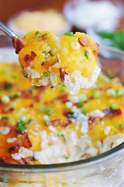 Cauliflower Loaded Baked Potato Casserole - Weekend Potluck Recipes -- Week 339 - Family Fresh Meals