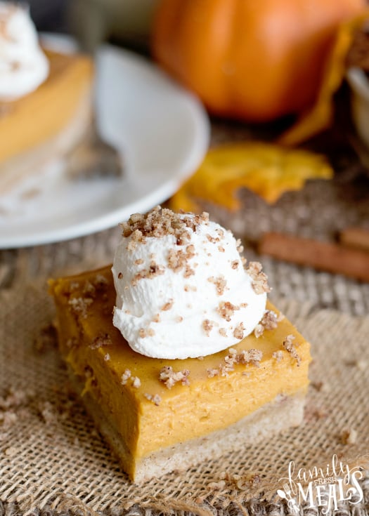 Creamy Pumpkin Pie Bars Recipe - Family Fresh Meals Recipe