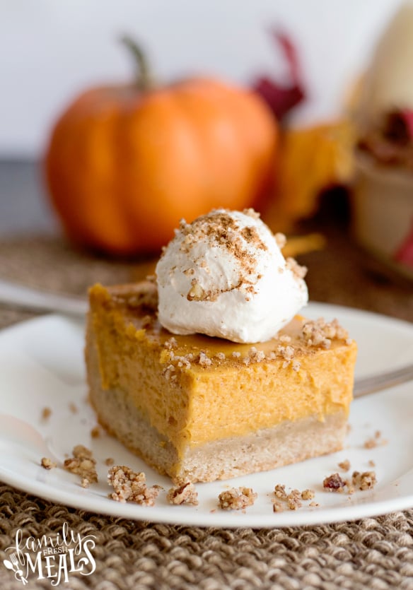 Creamy Pumpkin Pie Bars Recipe - Family Fresh Meals