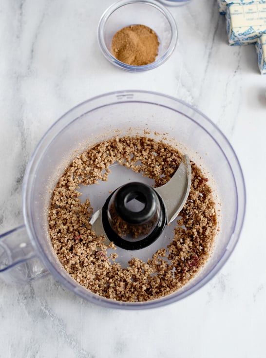 Creamy Pumpkin Pie Bars - crust in food processor