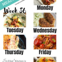 Easy Weekly Meal Plan Week 86