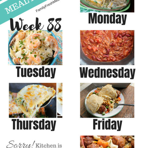 Easy Weekly Meal Plan Week 88